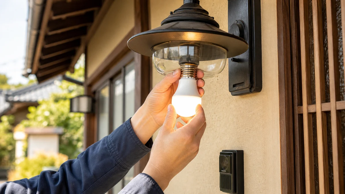 電球色LEDに交換する（または紫外線カットシートを貼る）